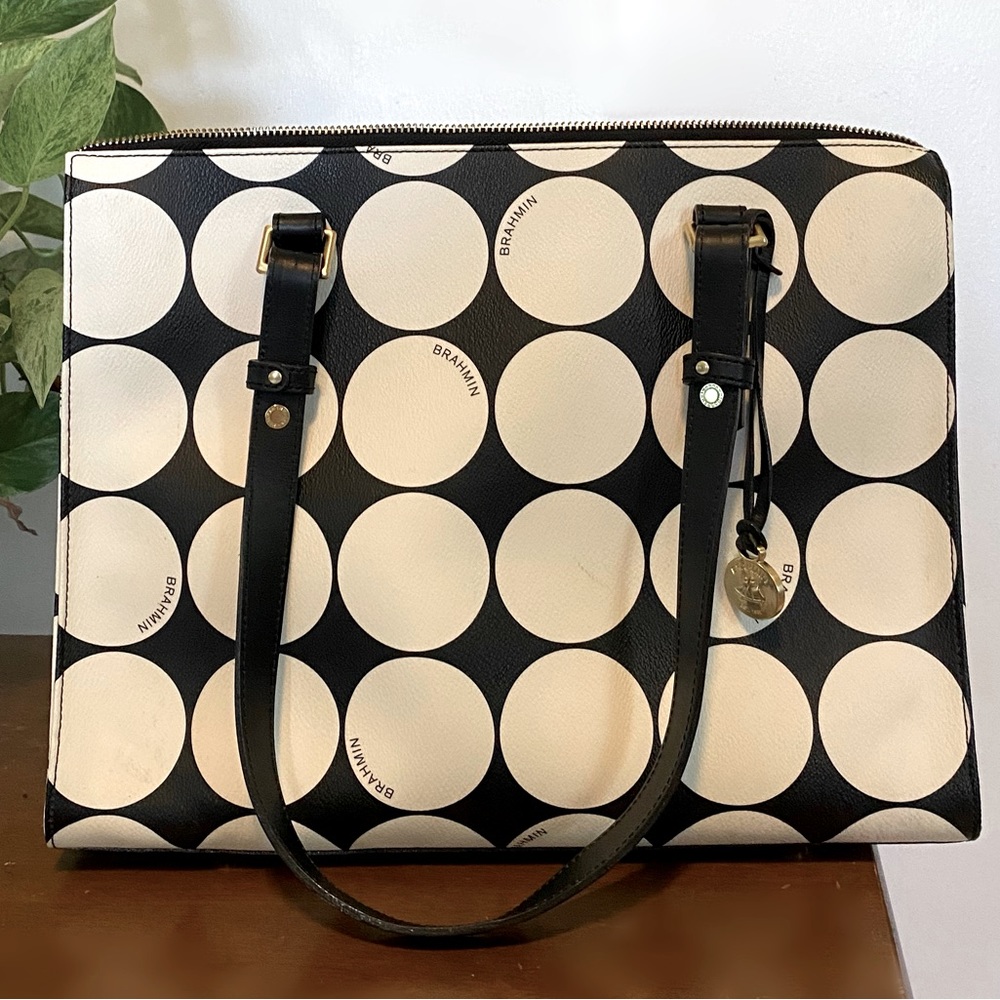 Brahmin Handbag Anywhere Tote Polkadot